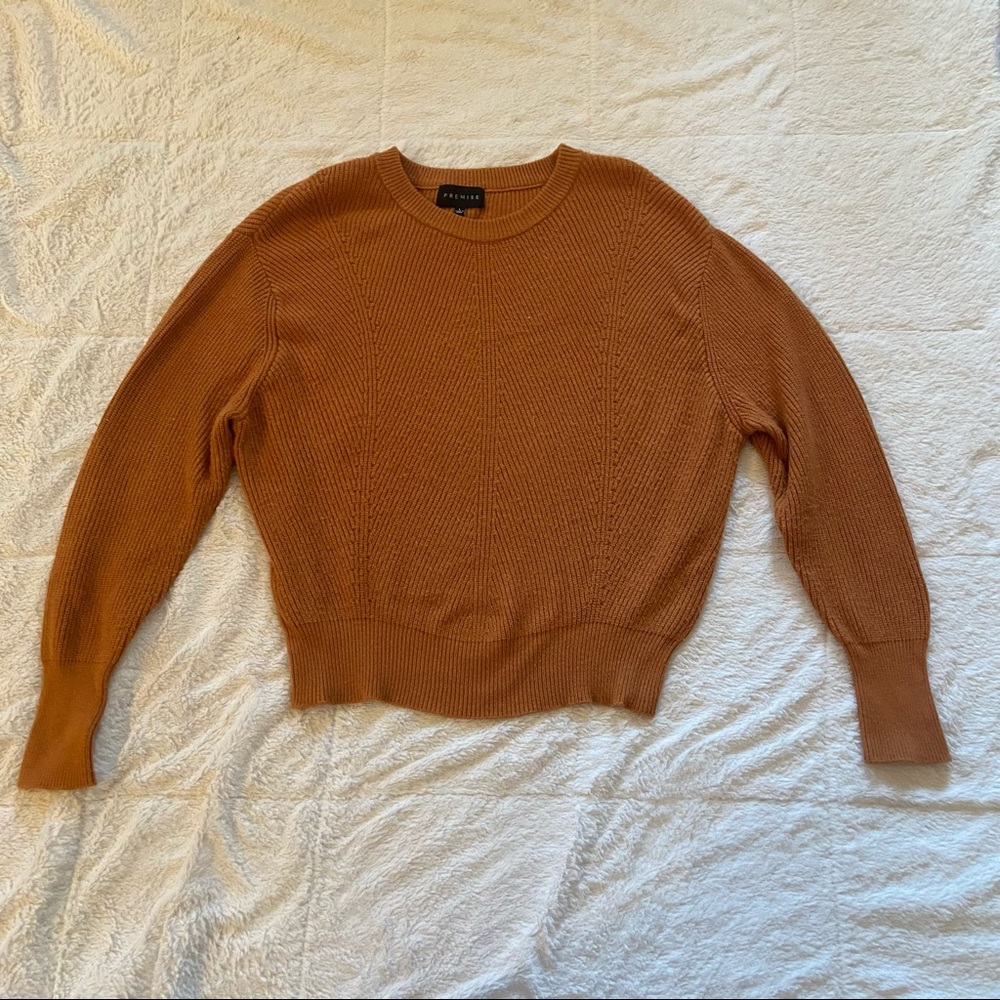 Crewneck Mustard Knit Sweater
